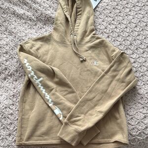 Champion Beige Hoodie with Logo